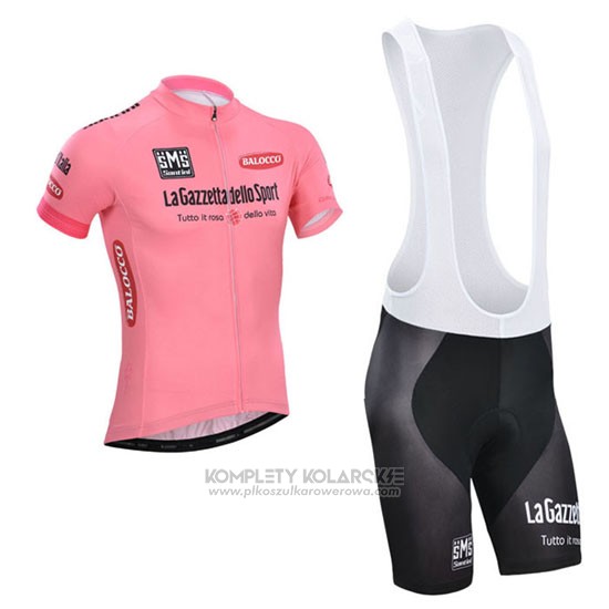 2014 Odziez Rowerowa Giro D'wlochy Rozowy Krotkie Rekawy i Rowerowe Szelkach